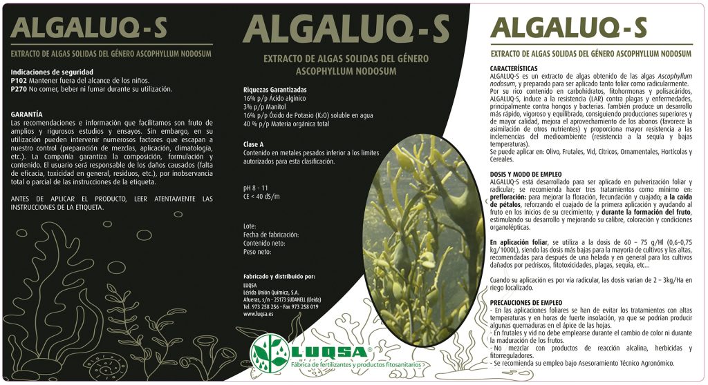 Estudio de la eficacia de ALGALUQ-S LUQSA